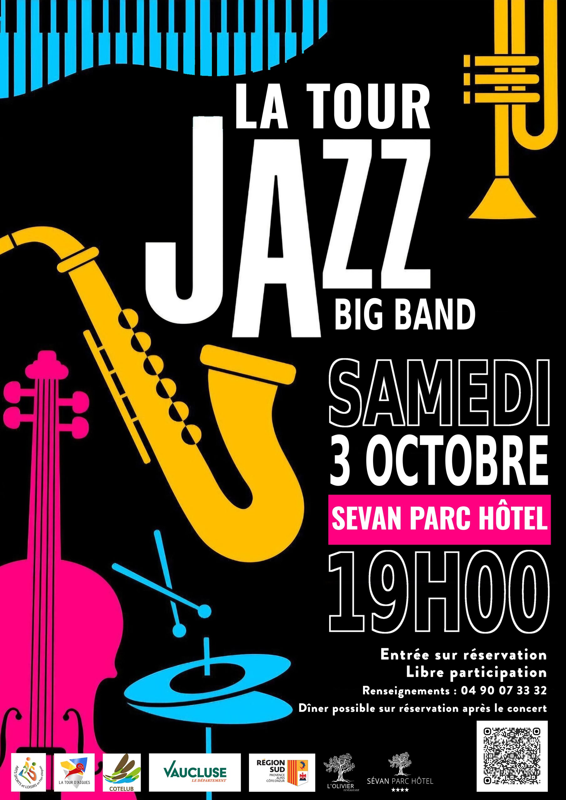 Une soirée jazz au Sévan Parc Hôtel : le La Tour Jazz Big Band en concert le 3 octobre