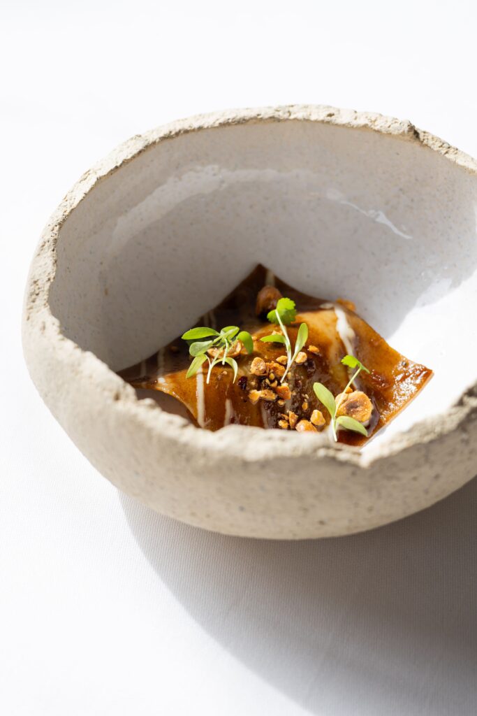 Lunch offer dish in a ceramic bowl